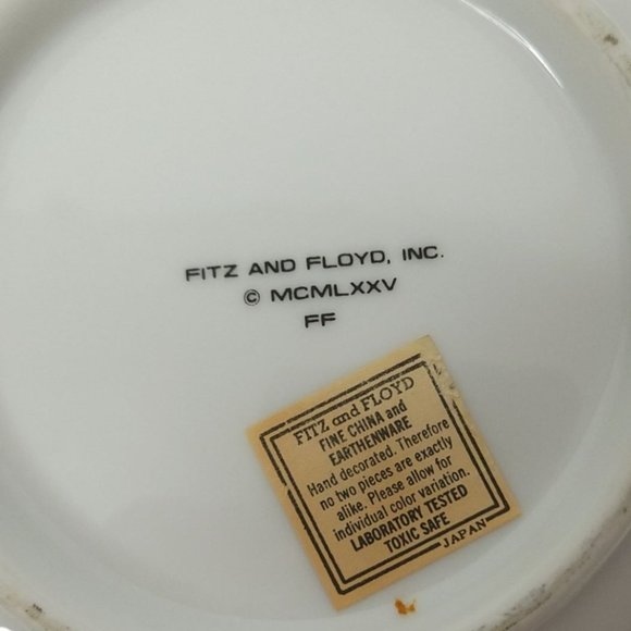 Vintage 1975 Fitz And Floyd Petite Fleur 8.5" Octagonal Serving Bowl Flowers - Picture 11 of 14